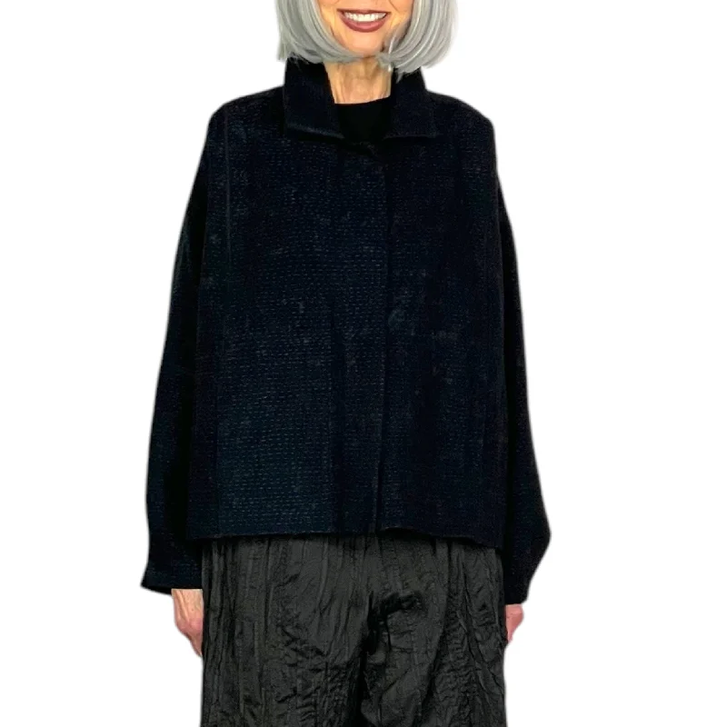 CROP DENIM SHIRT/JACKET Fleece Jacket Down Jacket Parka