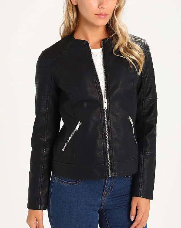 Koza Leathers Women's Real Lambskin Leather Bomber Jacket KW232 Fleece Fabric Down Fabric Feather Fabric Koza Leathers Women's Real Lambskin Leather Bomber Jacket KW232 Fleece Fabric Down Fabric Feather Fabric