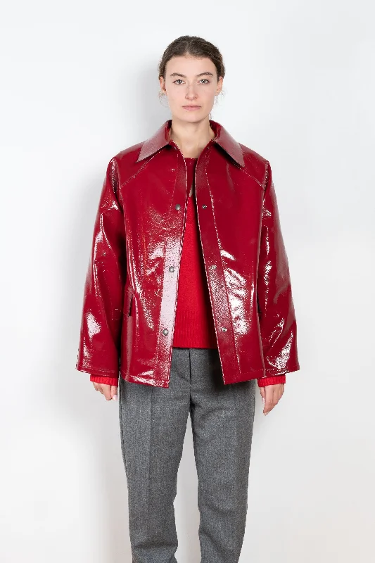 Original Hip Lacquer Jacket Hooded Jacket Caped Jacket Shawl Collar Jacket