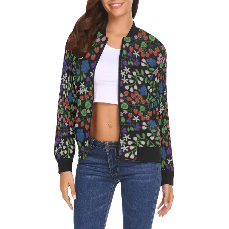 Takwakin Harvest Midnight All Over Print Bomber Jacket for Women Belted Jacket Elasticated Jacket Padded Jacket Takwakin Harvest Midnight All Over Print Bomber Jacket for Women Belted Jacket Elasticated Jacket Padded Jacket