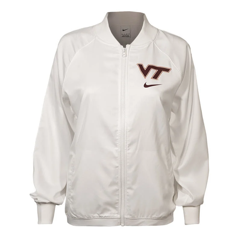 Virginia Tech Women's Bomber Jacket by Nike Print Jacket Jacquard Jacket Patchwork Jacket Virginia Tech Women's Bomber Jacket by Nike Print Jacket Jacquard Jacket Patchwork Jacket