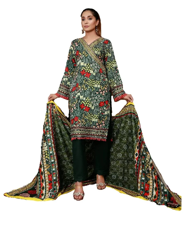IshDeena Pakistani Lawn Salwar Kameez Indian Dresses for Women Ready to Wear Printed