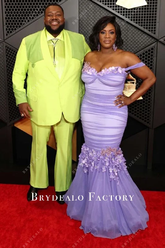 Tanya Blount Lilac Trumpet 2024 Grammys Red Carpet Dress