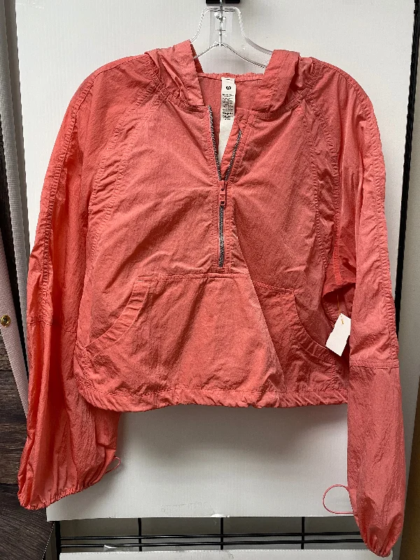 Athletic Jacket By Lululemon In Pink, Size: 10 Denim Jacket Leather Jacket Suede Jacket