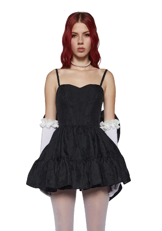 This Magic Moment Mini Dress -  Black Classic Solid Mini Dress