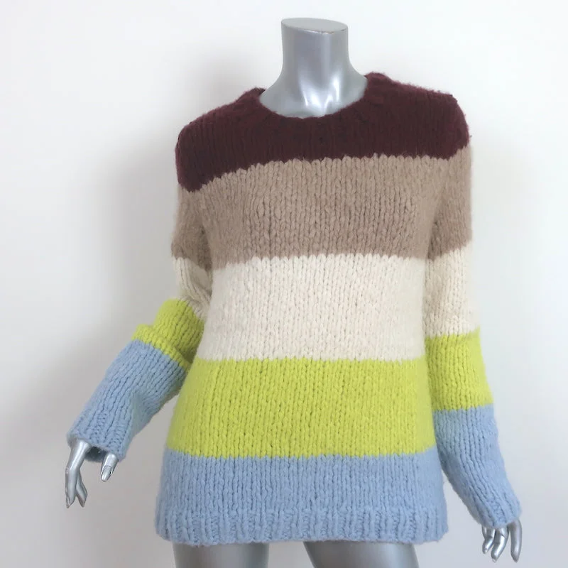 Gabriela Hearst Walter Striped Cashmere Sweater Multicolor Size Medium Mesh Fabric Canvas Fabric Denim Fabric Gabriela Hearst Walter Striped Cashmere Sweater Multicolor Size Medium Mesh Fabric Canvas Fabric Denim Fabric