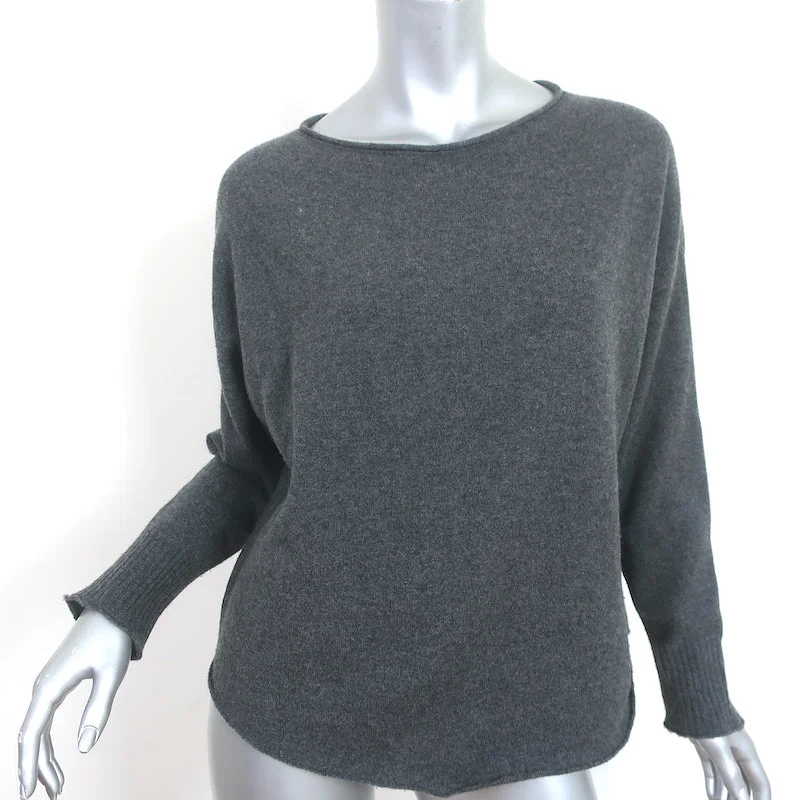Helmut Lang Cashmere Sweater Dark Gray Size Extra Small Embroidered Appliqued Beaded Helmut Lang Cashmere Sweater Dark Gray Size Extra Small Embroidered Appliqued Beaded