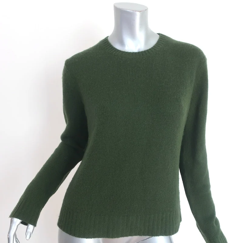 Jill Roberts Cashmere Crewneck Sweater Green Size Medium Notch Collar Peter Pan Collar Cowl Neck Jill Roberts Cashmere Crewneck Sweater Green Size Medium Notch Collar Peter Pan Collar Cowl Neck