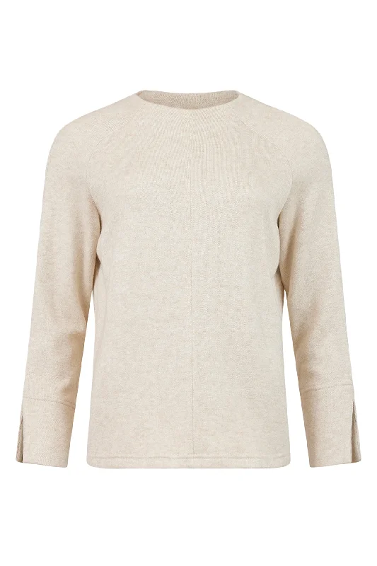 Robell Crew Neck Suoersoft Sweater with split cuff detail 54469 Stretchy Elastic Breathable Robell Crew Neck Suoersoft Sweater with split cuff detail 54469 Stretchy Elastic Breathable