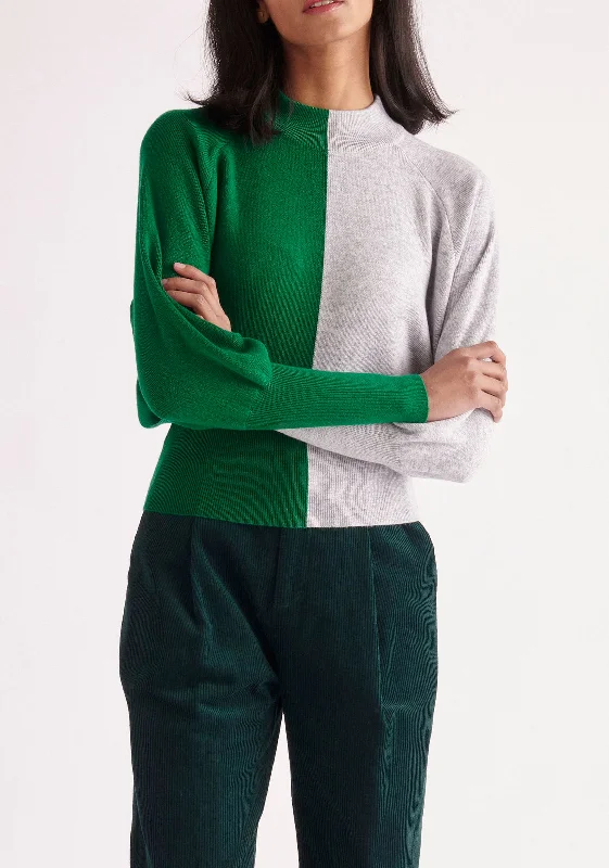 Two-Tone Knitted Jumper Wool Fabric Cashmere Fabric Tweed Fabric