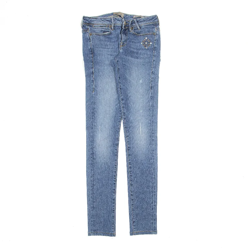 GUESS Jegging Jeans Blue Denim Slim Skinny Stone Wash Womens W28 L30 Stylish Acid-Wash Jeans