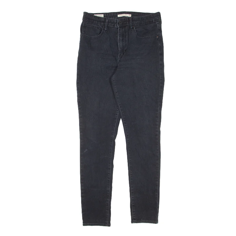 LEVI'S 721 High Rise BIG E Jeans Black Denim Slim Skinny Womens W30 L30 Casual Bootcut Ripped Jeans LEVI'S 721 High Rise BIG E Jeans Black Denim Slim Skinny Womens W30 L30 Casual Bootcut Ripped Jeans