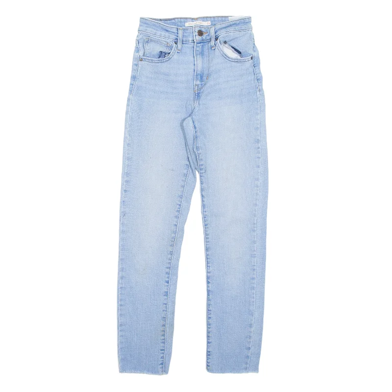 LEVI'S 721 High Rise Jeans Blue Denim Slim Skinny Womens W25 L26 Fashionable Straight Cut Jeans LEVI'S 721 High Rise Jeans Blue Denim Slim Skinny Womens W25 L26 Fashionable Straight Cut Jeans