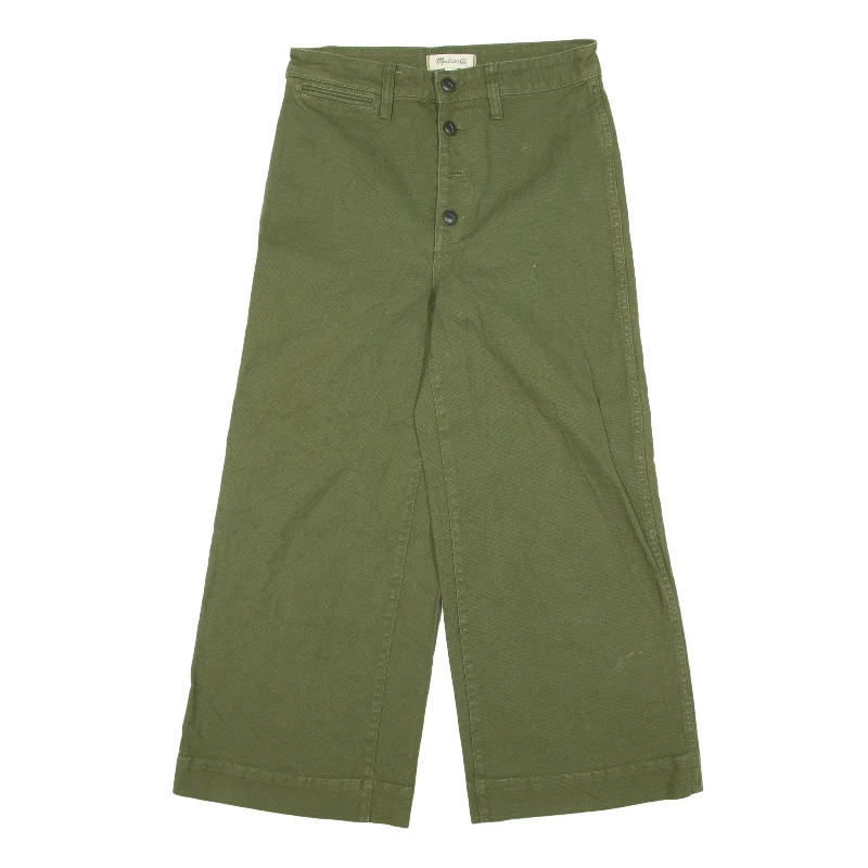 MADEWELL Cropped Y2K Jeans Green Denim Relaxed Wide-Leg Womens W27 L24 Fashionable Cropped Denim Jeans MADEWELL Cropped Y2K Jeans Green Denim Relaxed Wide-Leg Womens W27 L24 Fashionable Cropped Denim Jeans
