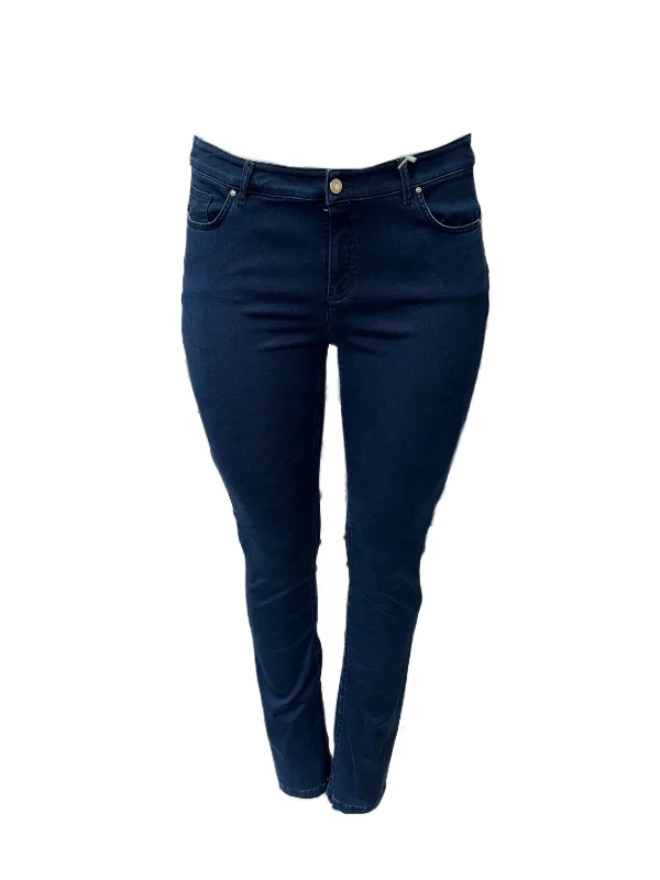 Marina Rinaldi Women's Blue Idillio Straight Leg Jeans NWT Comfortable Jogger Style Jeans