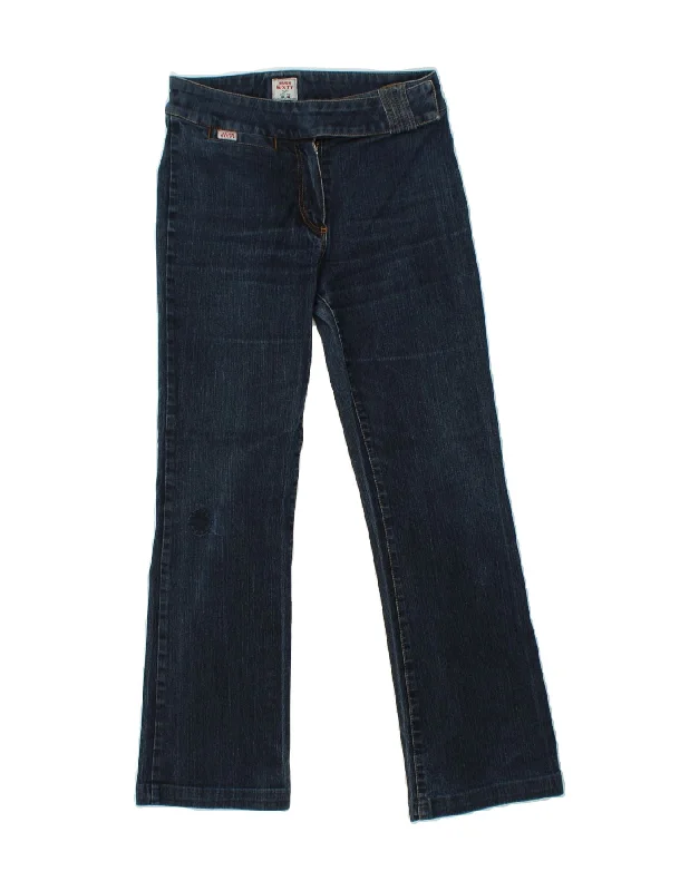 MISS SIXTY Womens Bootcut Jeans W30 L27 Navy Blue Cotton Fashionable Frayed Hem Denim MISS SIXTY Womens Bootcut Jeans W30 L27 Navy Blue Cotton Fashionable Frayed Hem Denim