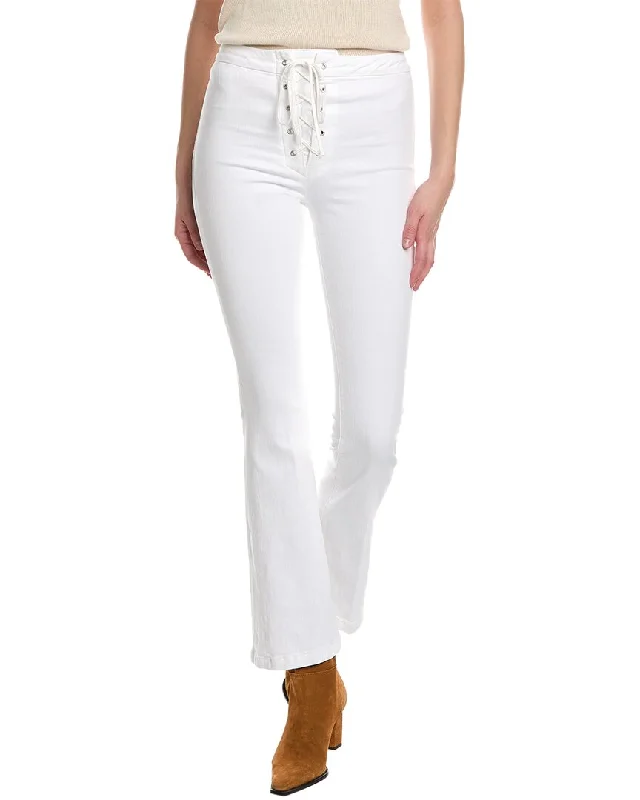 MOTHER Denim The Lace-Up High-Waist Weekender Totally Innocent Flare Jean Fashionable Distressed Jeans MOTHER Denim The Lace-Up High-Waist Weekender Totally Innocent Flare Jean Fashionable Distressed Jeans