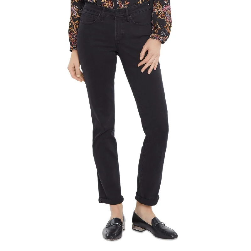 NYDJ Womens Sheri    Control Top Slim Leg Ankle Jeans Trendy Paperbag Waist Jeans