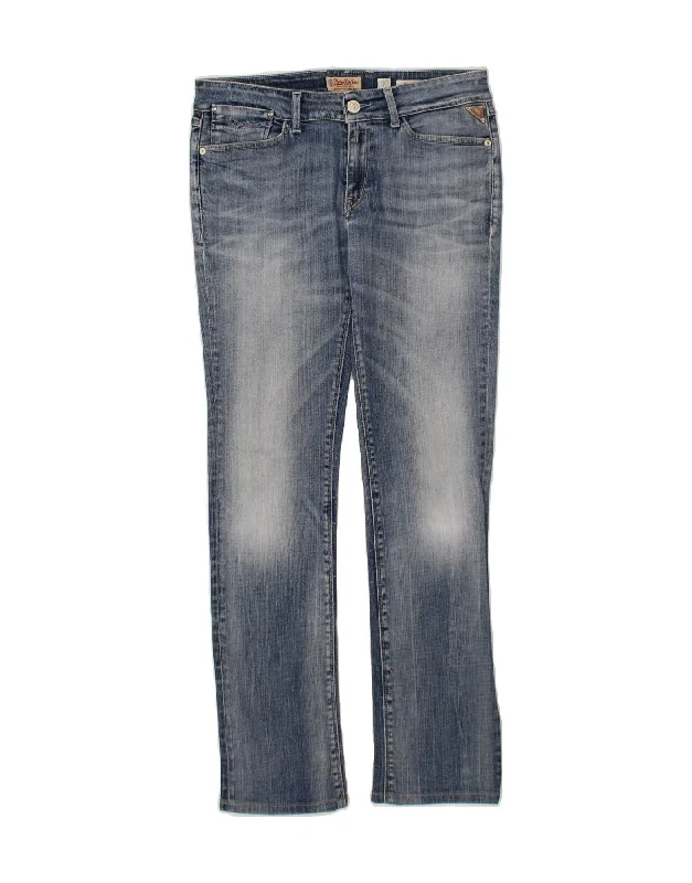 REPLAY Womens Jennpez Slim Bootcut Jeans W30 L30 Blue Cotton Chic Dark-Wash Skinny Jeans