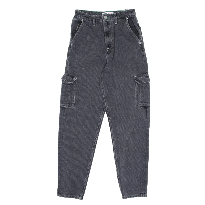 TOMMY HILFIGER Grey Jeans W25 L27 Stylish Stone-Wash Denim Jeans
