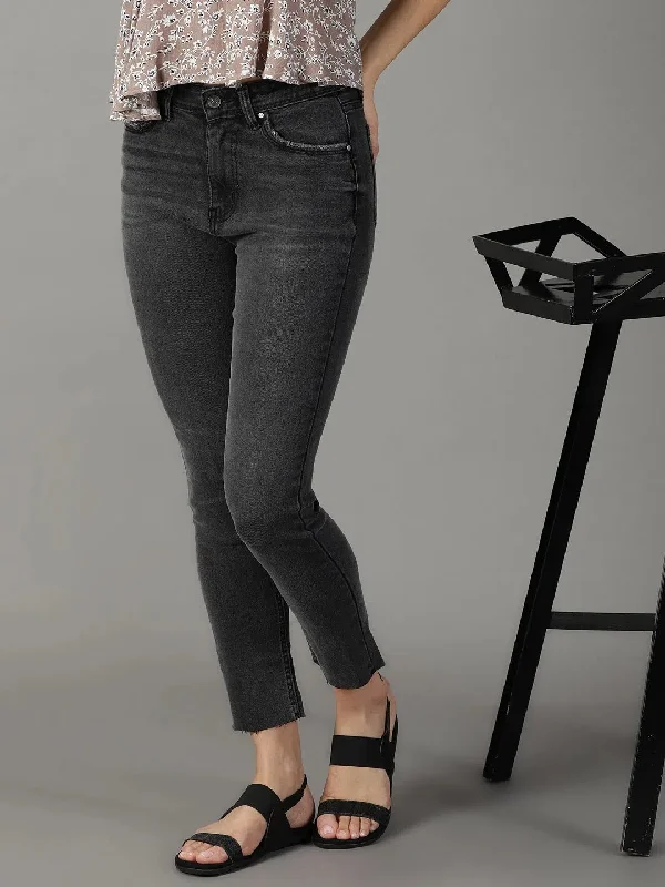 Women's Grey Solid Slim Fit Denim Jeans-GZ-5151-2-Grey Comfortable Stretch Denim Jeans Women's Grey Solid Slim Fit Denim Jeans-GZ-5151-2-Grey Comfortable Stretch Denim Jeans