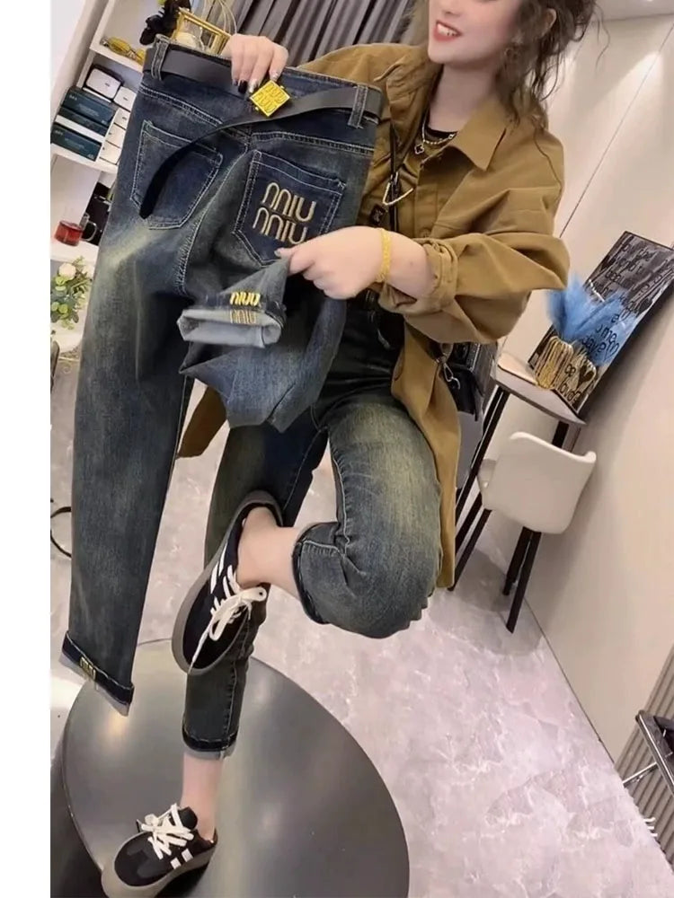 Women's Jeans Plus Size Women's High-waisted Stretch Jeans Fashionable Jeggings Style Jeans Women's Jeans Plus Size Women's High-waisted Stretch Jeans Fashionable Jeggings Style Jeans