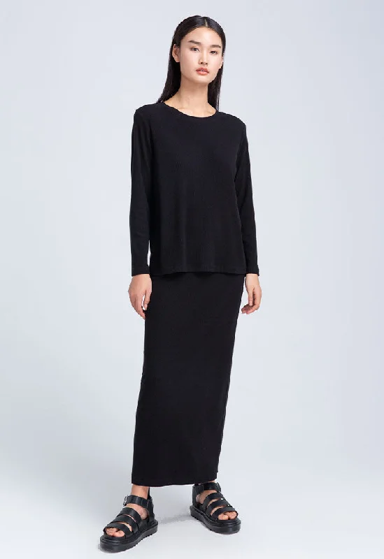 Basic Long Pencil Skirt slim fit skirt