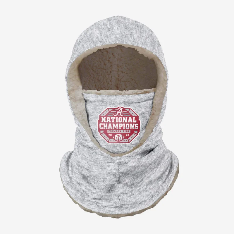 Alabama Crimson Tide 2020 Football National Champions Hooded Gaiter Hoodie with High Neck Warm Protective Alabama Crimson Tide 2020 Football National Champions Hooded Gaiter Hoodie with High Neck Warm Protective