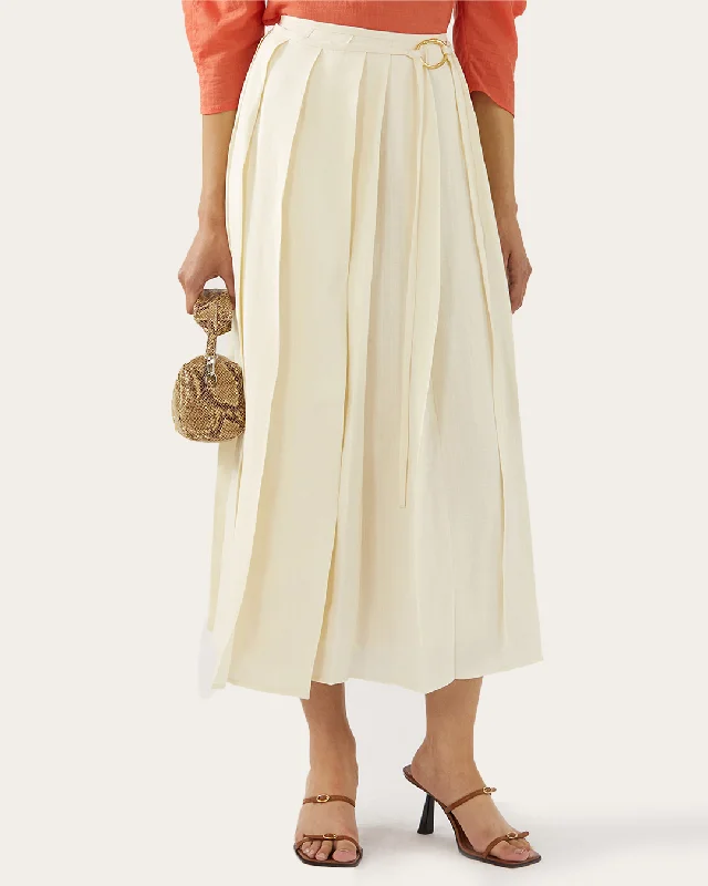 Alice Skirt Viscose Off-White summer skirt style