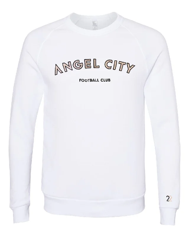 Angel City FC Unisex P22 Collection Crew Sweatshirt, White Oversized Hoodie Comfort Casual Angel City FC Unisex P22 Collection Crew Sweatshirt, White Oversized Hoodie Comfort Casual