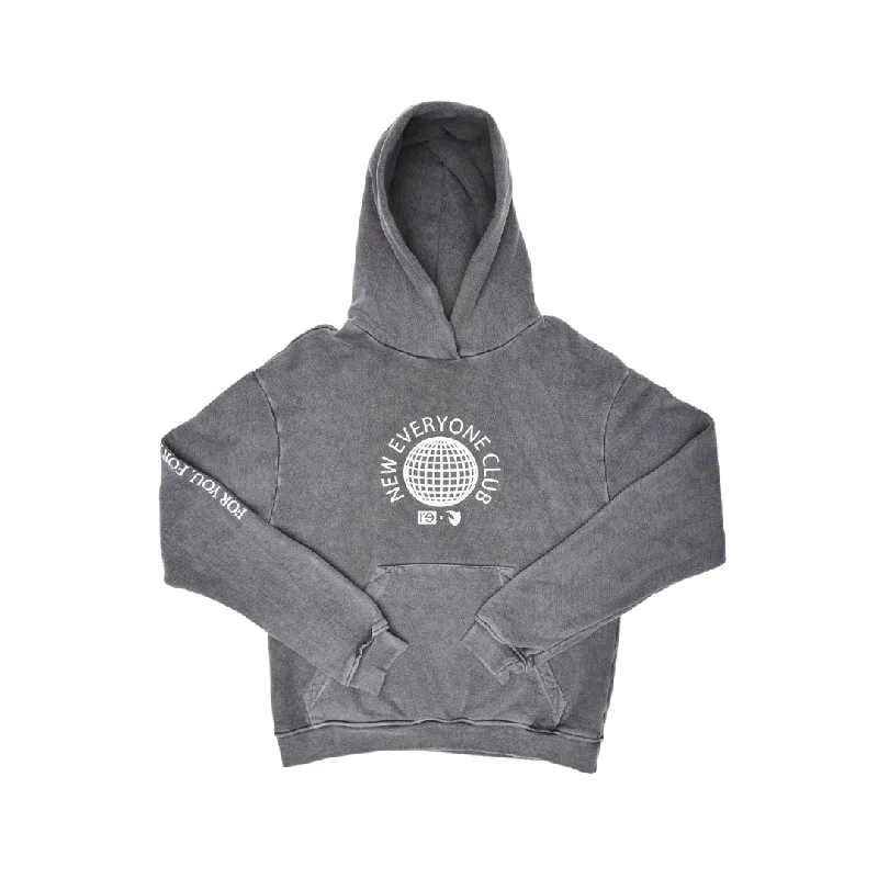ACFC x re—inc x Klarna New Everyone Club Globe Heather Gray Hoodie Hoodie with V-Neck Classic Versatile ACFC x re—inc x Klarna New Everyone Club Globe Heather Gray Hoodie Hoodie with V-Neck Classic Versatile