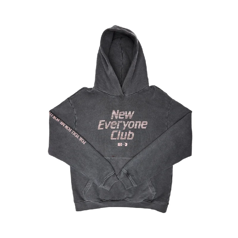 ACFC x re—inc x Klarna Sol Rosa New Everyone Club Logo Heather Gray Hoodie Hoodie with Exposed Zipper Edgy Industrial ACFC x re—inc x Klarna Sol Rosa New Everyone Club Logo Heather Gray Hoodie Hoodie with Exposed Zipper Edgy Industrial