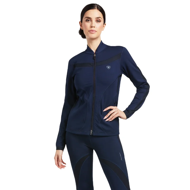 Ariat Ladies Ascent Full Zip Navy Sweatshirt 10039436 Hoodie with Stripes Bold Sporty Ariat Ladies Ascent Full Zip Navy Sweatshirt 10039436 Hoodie with Stripes Bold Sporty