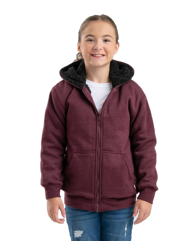 Berne Womens Sherpa-Lined Sweatshirt Cabernet Cotton Blend Hoodie Hoodie with Metallic Shiny Futuristic Berne Womens Sherpa-Lined Sweatshirt Cabernet Cotton Blend Hoodie Hoodie with Metallic Shiny Futuristic
