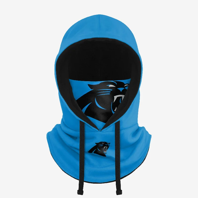 Carolina Panthers Alternate Team Color Drawstring Hooded Gaiter Hoodie with Front Slit Layering Stylish Carolina Panthers Alternate Team Color Drawstring Hooded Gaiter Hoodie with Front Slit Layering Stylish