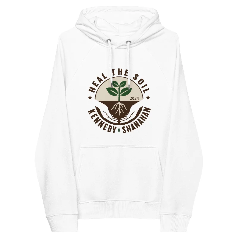 Heal the Soil Unisex Organic Raglan Hoodie Hoodie with Longline Fit Extended Stylish Heal the Soil Unisex Organic Raglan Hoodie Hoodie with Longline Fit Extended Stylish