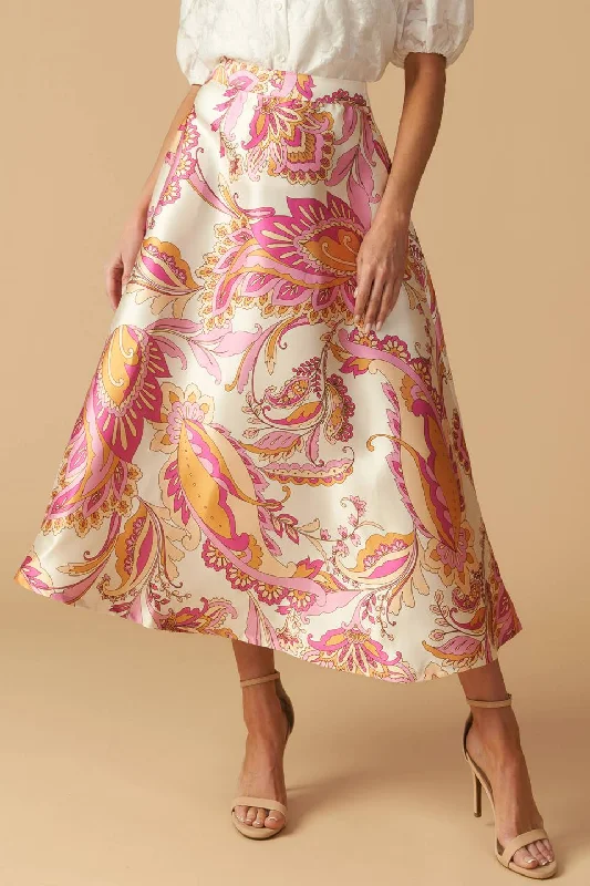 IN THE STILLNESS WOVEN MIDI SKIRT denim skirt classic