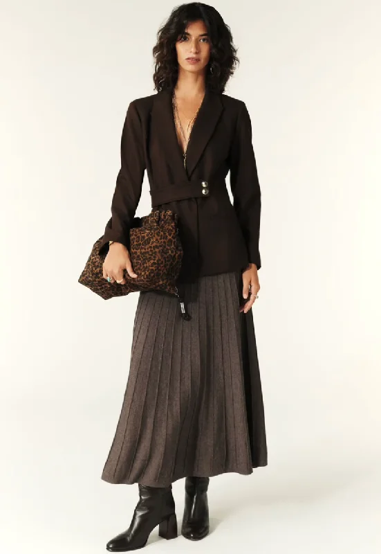 Jada Skirt ~ Chocolate chiffon skirt airy