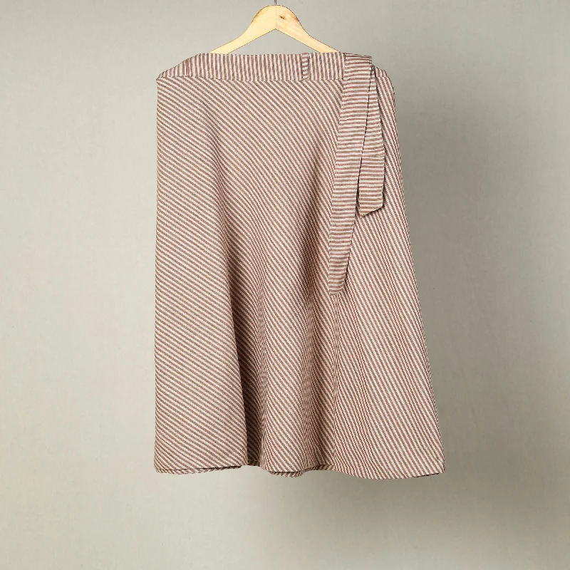 Brown - Jhiri Handloom Cotton Wrap Around Plain Skirt 08 denim skirt classic