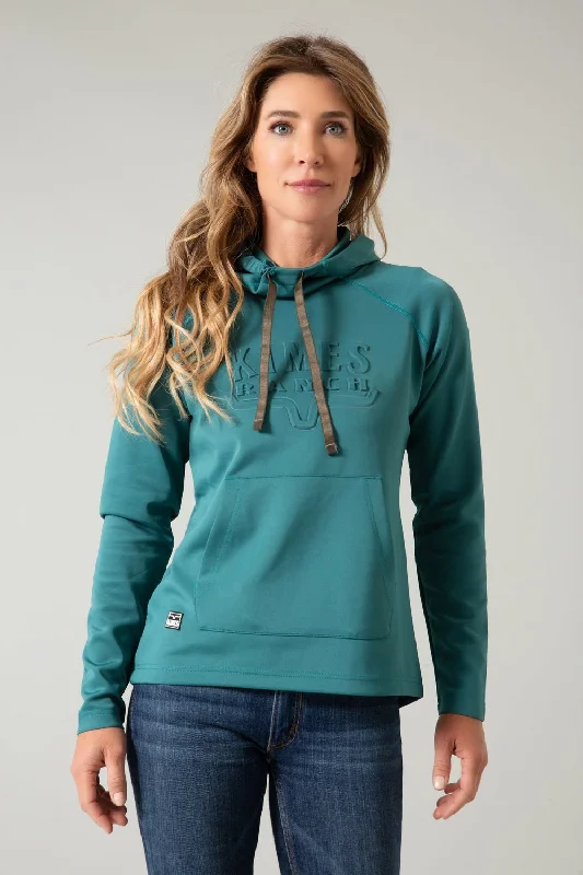 Kimes Ranch Womens Sedona Bossed Teal 100% Polyester Hoodie Hoodie with Mock Neck Collared Structured Kimes Ranch Womens Sedona Bossed Teal 100% Polyester Hoodie Hoodie with Mock Neck Collared Structured