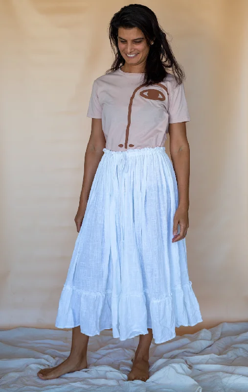 Lola Skirt Adult - White silk skirt elegant