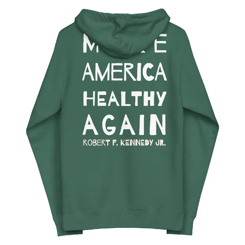 Make America Healthy Again II Unisex Fleece Zip Up Hoodie Hoodie with Belted Waist Structured Tailored Make America Healthy Again II Unisex Fleece Zip Up Hoodie Hoodie with Belted Waist Structured Tailored