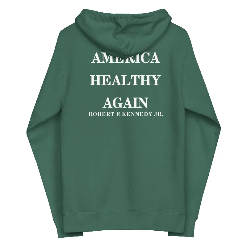 Make America Healthy Again Unisex Fleece Zip Up Hoodie Hoodie with Illustration Artistic Creative Make America Healthy Again Unisex Fleece Zip Up Hoodie Hoodie with Illustration Artistic Creative
