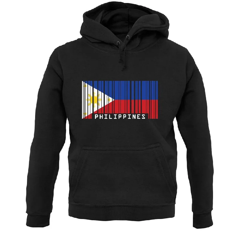 Philippines Barcode Style Flag Unisex Hoodie Hoodie with Drawstring Waist Adjustable Fitted Philippines Barcode Style Flag Unisex Hoodie Hoodie with Drawstring Waist Adjustable Fitted