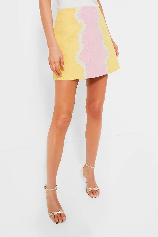 Pop of Peony Meg Mini Skirt cashmere skirt rich