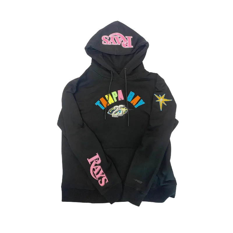 Rays Women's Pro Standard Black 25th Anniversary Promax Hoodie Hoodie with Full-Zip Functional Layering Rays Women's Pro Standard Black 25th Anniversary Promax Hoodie Hoodie with Full-Zip Functional Layering