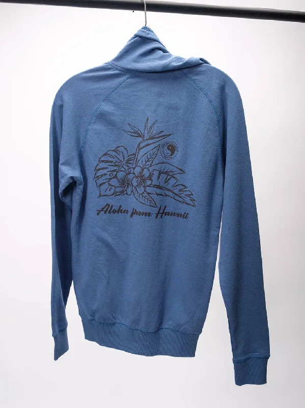T&C Surf Tropical Sketch Zip Hoodie Hoodie with Drawstring Waist Adjustable Fitted