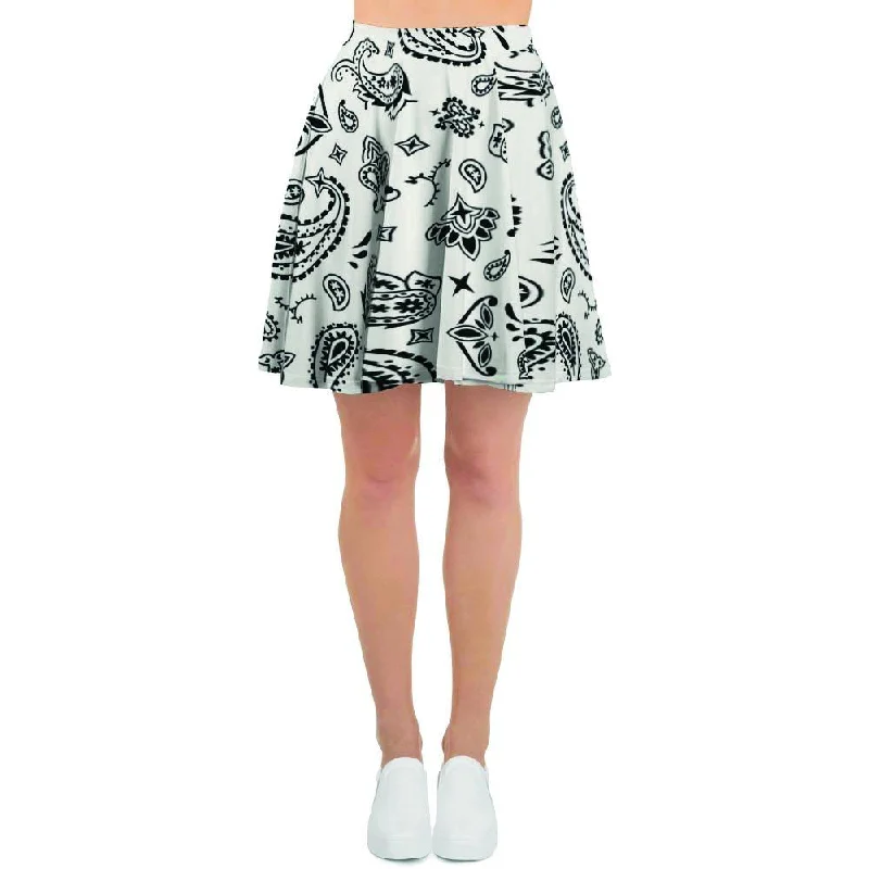 White Bandana Women's Skirt a-line skirt cut