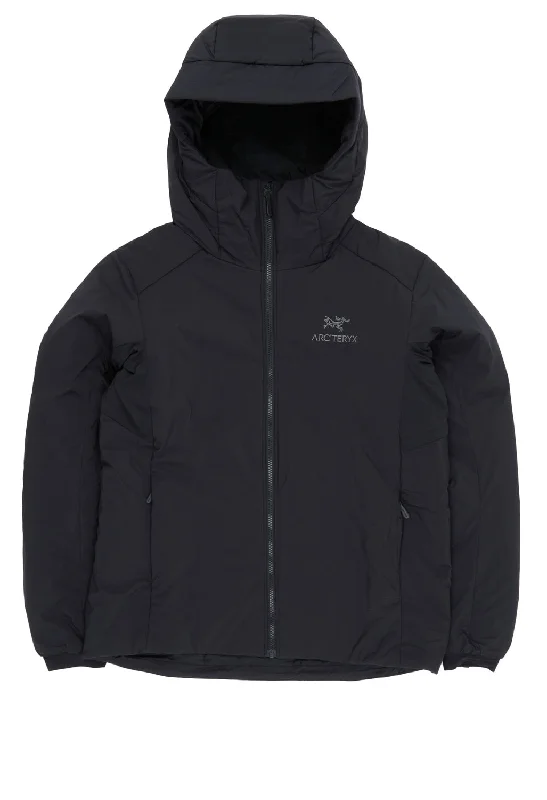 Arc'teryx Women's Atom Heavyweight Hoody - Black Hoodie with Longline Fit Extended Stylish Arc'teryx Women's Atom Heavyweight Hoody - Black Hoodie with Longline Fit Extended Stylish