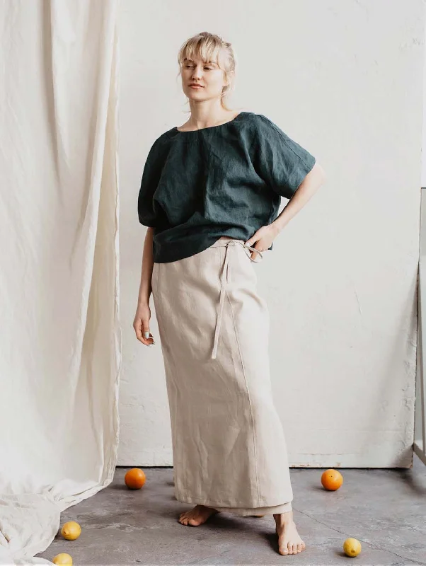 Vaiva Women's Linen Skirt | Multiple Colours silk skirt lustrous